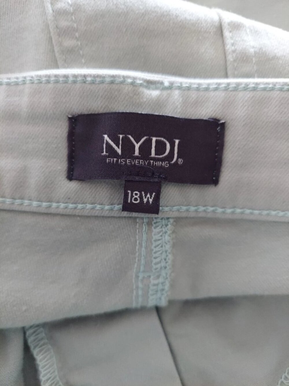 NYDJ Womens Jeans Size 18W Tomatillo Green Marilyn Straight Cuff New - Picture 6 of 8
